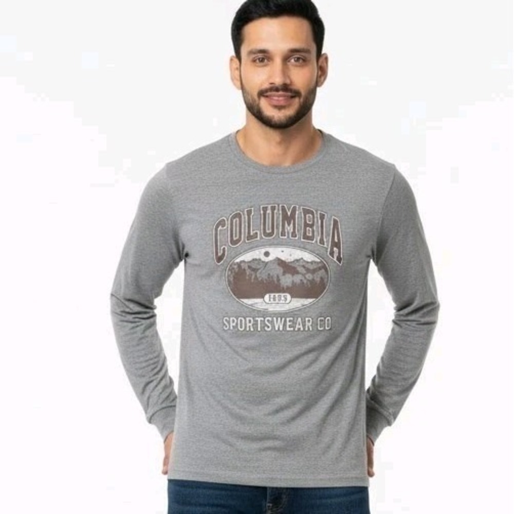 Columbia Men's Size XXL Logo Graphic Long-Sleeve T-Shirt